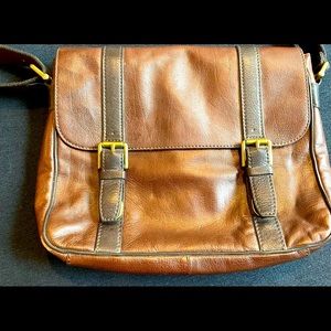 Fossil leather satchel
